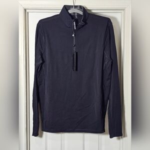 Greyson Tate Midweight Performance Mock Neck Quarter Zip Small Shepherd Black